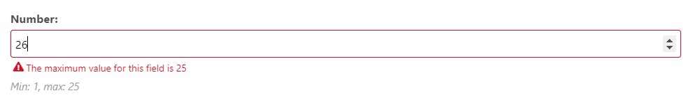 numberfield output