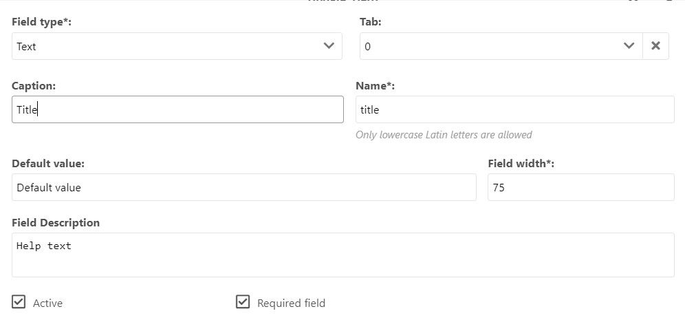 textfield