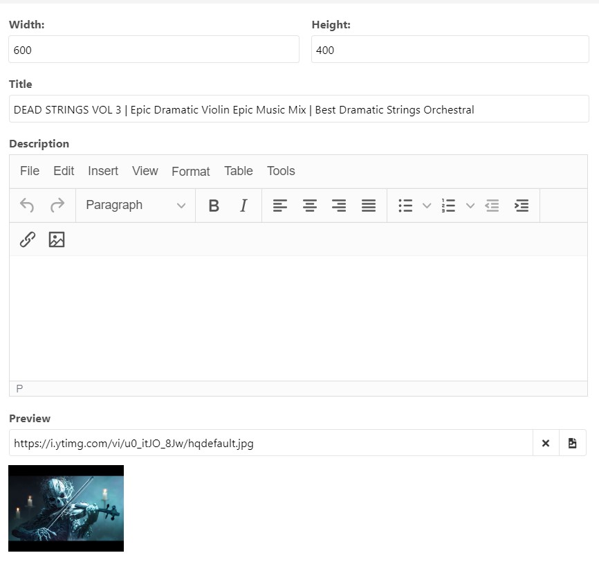 video preview