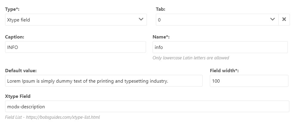 xtype-modx-description